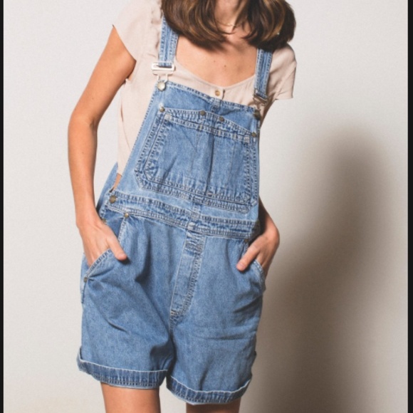 Vintage Pants - Vintage 90s Bill Blass  Bib Overall Shorts romper